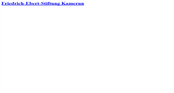 Desktop Screenshot of fes-kamerun.org